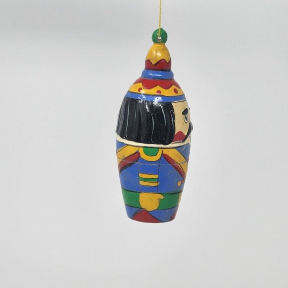 Hand Painted Wooden Nesting Doll Christmas Ornament by Terry's Village VTG 3" - Picture 3 of 6